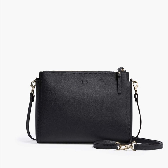 Lo & Sons Bags Lo Sons Pearl In Black Saffiano Leather Black